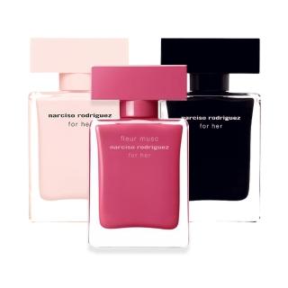 【NARCISO RODRIGUEZ】for her 經典系列香水30ml(桃色優雅/for her淡香精/for her淡香水3款任選)