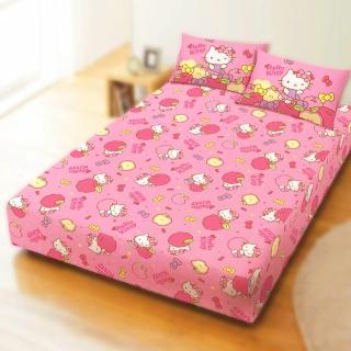 【享夢城堡】天絲雙人床包涼被四件組(HELLO KITTY 白日夢-粉)
