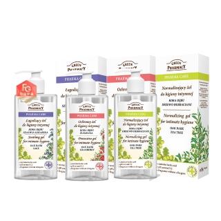 【GREEN PHARMACY 草本肌曜】3入組-經典私密潔膚露團購組(300ml任選-蔓越/鼠尾/茶樹/甘菊/品牌直營)