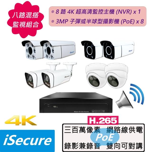 Isecure 一路監視器組合 一部1080p 八路監控錄放影機 一部1080p 雙燈半球型攝影機 H 265 優惠推薦 原價電腦 相機 痞客邦