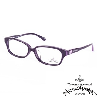 【Vivienne Westwood】ANGLO MANIA系列-英倫龐克黑框方塊土星環光學眼鏡(AN249-04-淺玫瑰)