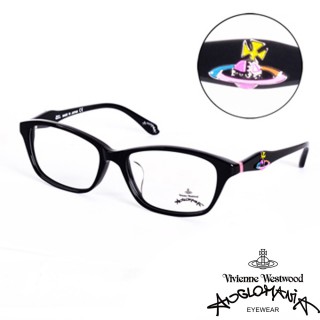 【Vivienne Westwood】ANGLO MANIA系列-英倫黑框龐克土星環光學眼鏡(AN243-01-黑)