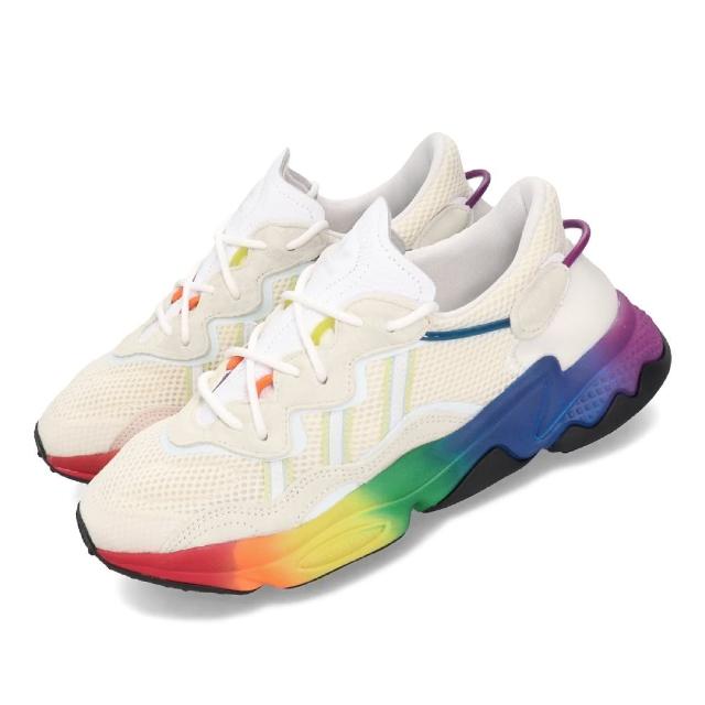 Adidas 愛迪達 休閒鞋ozweego Pride 復古男女鞋愛迪達運動慢跑彩虹厚底鞋穿搭白彩 Eg1076 Momo購物網