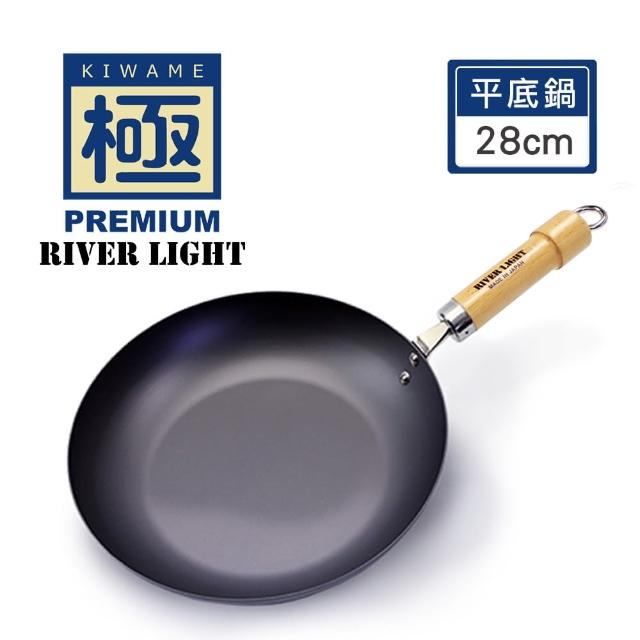 【極PREMIUM】不易生鏽窒化鐵平底鍋28cm(日本製極鐵鍋無塗層)