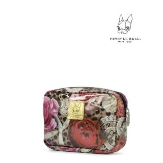 【CRYSTAL BALL狗頭包】Leopard Flower化妝小物包(狗頭包)