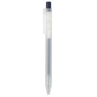 【MUJI 無印良品】自由換芯按壓滑順膠墨筆/藍黑0.5mm