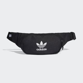 【adidas 愛迪達】．ESSENTIALS MELANGE CROSSBODY 小腰包 黑色 男女款 三葉草 經典款 斜背 側背(DV2400)