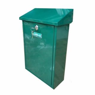 E5603 信箱 烤漆信箱 綠色 上掀式信箱 信件箱 意見箱 信件郵件 附二支鑰匙螺絲(外投外取 40*25*10cm)