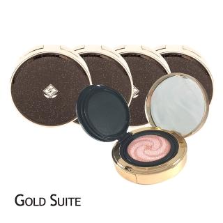 【GOLD SUITE】零粉感超持久氣墊粉餅SPF50+PA★★★★5入(奢華黑盒版)