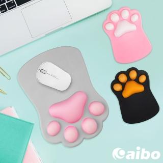 【aibo】Q彈3D立體貓掌 護腕滑鼠墊