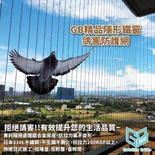 【GB精品隱形鐵窗-鴿害防護網】20才 3公分間距 外包覆尼龍(嚴選日本316L不鏽鋼 保固十年)