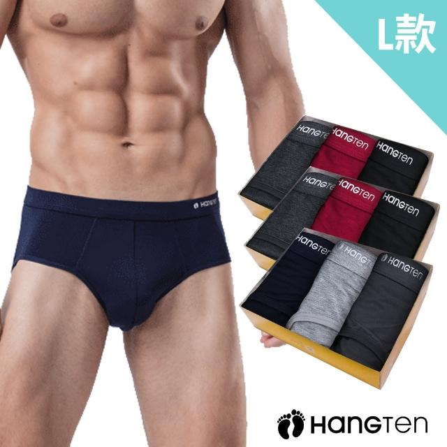 【Hang Ten】Hang Ten 9件組momo獨家美式經典M-XXL彈力男內褲(平口褲/四角褲)透氣/涼感