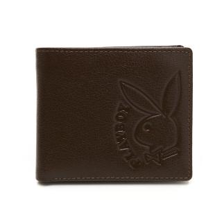 【PLAYBOY】中翻短夾   rabbithead系列(咖啡色)