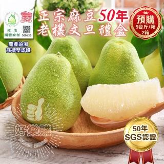 【麻豆王家-中秋禮盒】SGS認證50年老欉文旦禮盒5台斤*2箱(台南麻豆 文旦 柚子  中秋禮盒)
