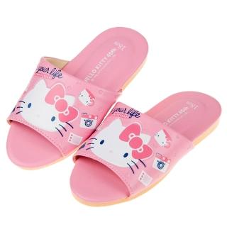 【布布童鞋】HelloKitty凱蒂貓45周年粉色親子室內拖鞋(Y9D685G)
