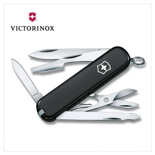 【VICTORINOX 瑞士維氏】Executive10用瑞士刀/黑(0.6603.3)