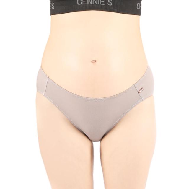 【Gennies 奇妮】孕婦內褲 舒彈低腰內褲(典雅灰)