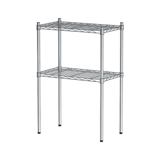 【dayneeds 日需百備】輕型 60x35x90公分二層波浪架 三色可選(鐵力士架/收納層架/鞋架/展示架/層架/鐵架)