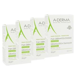 【A-DERMA 艾芙美】燕麥非皂性潔膚皂 100g(四入組)