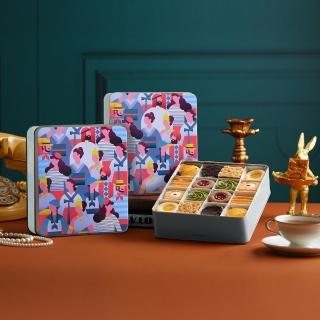 【金格食品】旅人彩食鐵盒手工餅乾禮盒三盒組(日本新銳設計師八木彩設計款)