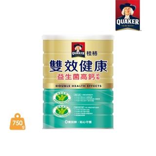 【QUAKER 桂格】雙效健康益生菌高鈣奶粉750g/罐
