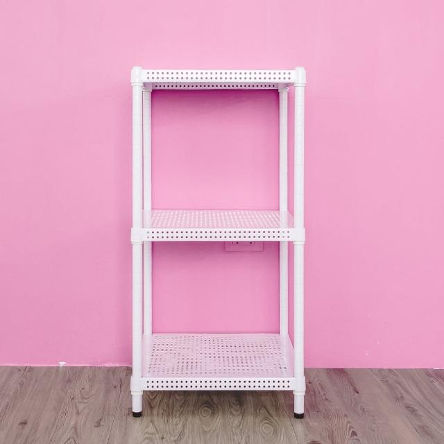 【dayneeds 日需百備】極致美學 45x45x90公分烤漆三層架(沖孔鐵架/收納層架/展示架/層架/鐵架)