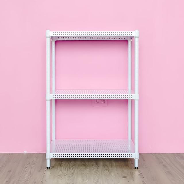 【dayneeds 日需百備】極致美學 60x45x75公分烤漆三層架(沖孔鐵架/收納層架/展示架/層架/鐵架)