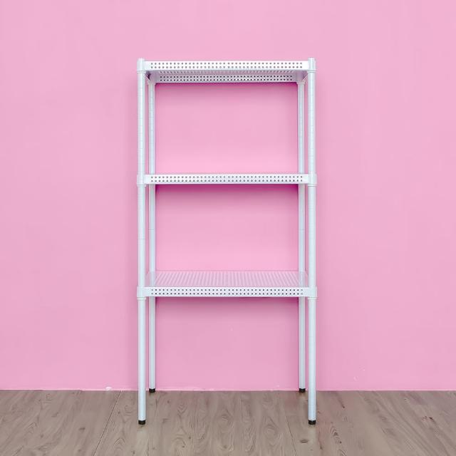【dayneeds 日需百備】極致美學 60x45x120公分烤漆三層架(沖孔鐵架/收納層架/展示架/層架/鐵架)
