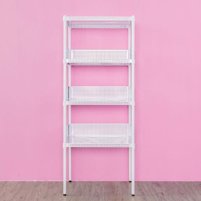 【dayneeds 日需百備】極致美學 60x45x180公分烤漆四層架 含圍籬三組(沖孔鐵架/收納層架/展示架/層架/鐵架)