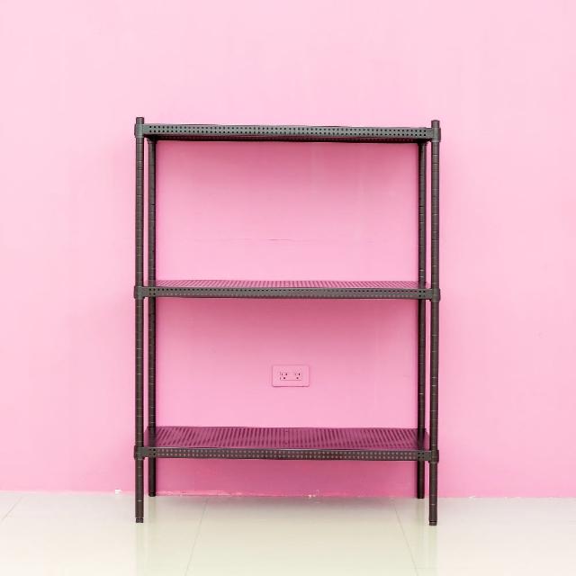 【dayneeds 日需百備】極致美學 90x35x120公分烤漆三層架(沖孔鐵架/收納層架/展示架/層架/鐵架)