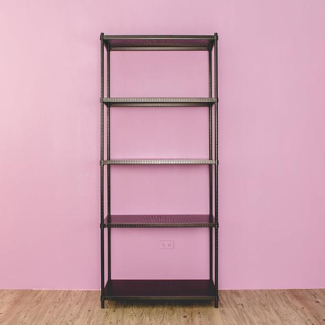 【dayneeds 日需百備】極致美學 90x35x210公分烤漆五層架(沖孔鐵架/收納層架/展示架/層架/鐵架)