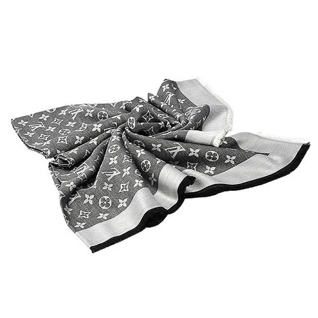 【Louis Vuitton 路易威登】M71378 Monogram DENIM 披巾(鐵灰)