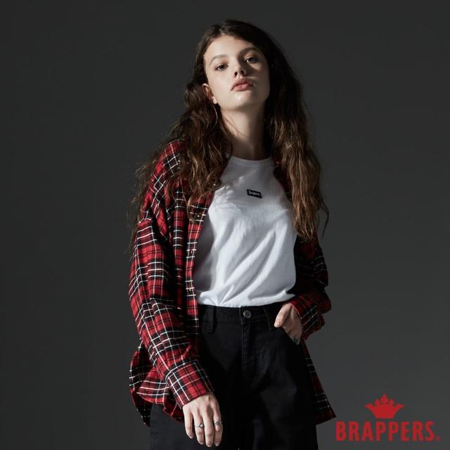 【BRAPPERS】女款 配色格紋長袖襯衫(紅)