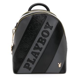 【PLAYBOY】後背包 魅力拼接系列(黑色)