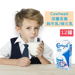 【Cowhead田園】100%無添加UHT全脂純牛乳1000mlx12罐/箱(源自紐西蘭原裝進口)