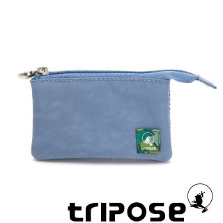 【tripose】漫遊系列岩紋簡約微旅萬用零錢包(天空藍)