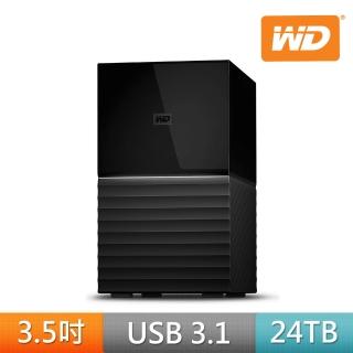 【WD 威騰】My Book Duo 24TB 3.5吋USB3.1雙硬碟儲存(12TBx2/WDBFBE0240JBK-SESN)