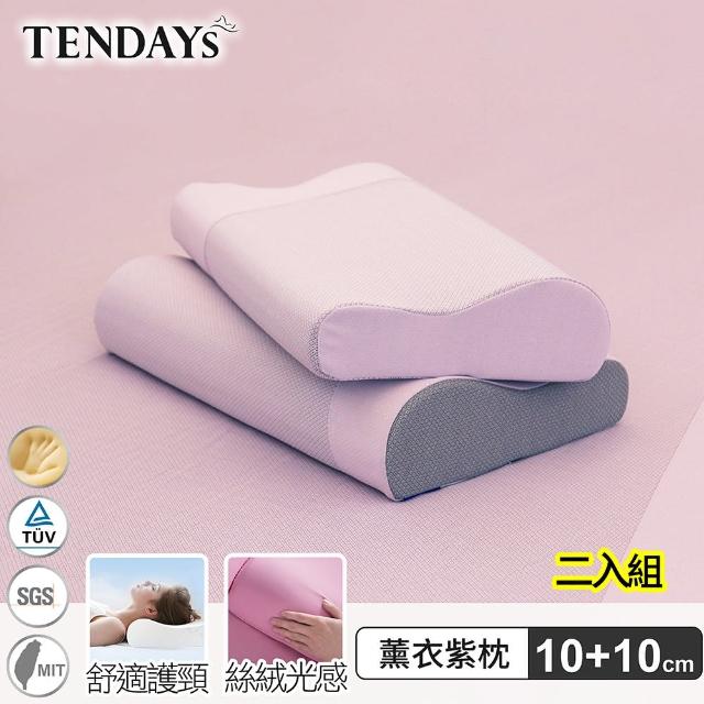 【TENDAYS】玩色柔眠記憶枕 2入組(薰衣紫 8cm/10cm 任選)