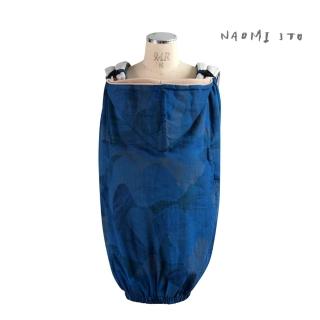 【NAOMI ITO】水波紋保暖披巾(藍)
