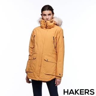 【HAKERS 哈克士】女款 滑雪防水鋪棉外套(桔黃色)