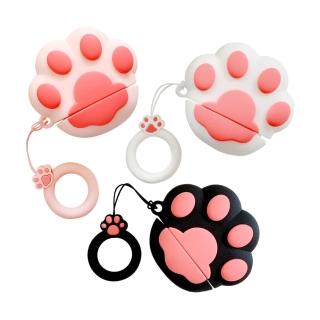 AirPods專用 軟萌貓掌造型矽膠保護套(附造型掛繩)