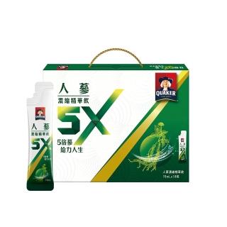 【QUAKER 桂格】5X 人蔘濃縮精華飲禮盒15ml×18入×1盒(共18入 送禮推薦)