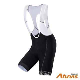 【ATUNAS BIKE 歐都納單車】RIDE 吊帶短車褲 黑/白(BT15051/中短程/抗UV/吸汗/透氣/單車/運動/自行車)