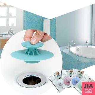 【JIAGO】防臭防蟲集髮排水孔蓋-2入
