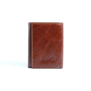 【DRAKA 達卡】Natural天然系列-納帕牛皮短夾-赭紅(44DK1933-015)