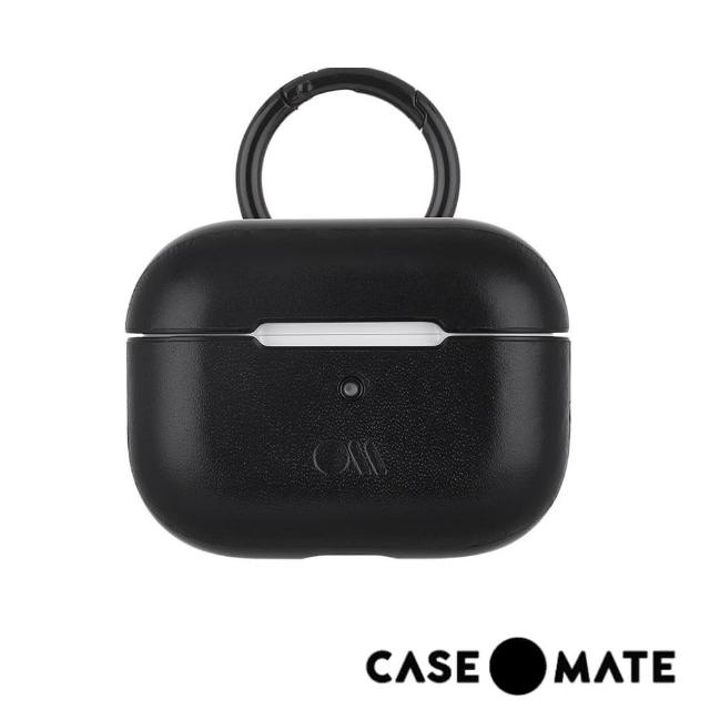 【CASE-MATE】AirPods Pro 真皮皮革保護殼(黑色 贈掛環)