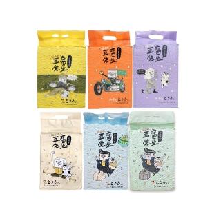 【豆腐先生】豆腐貓砂 7L-6入組(1.5mm條型/仿礦破碎型 共六款)