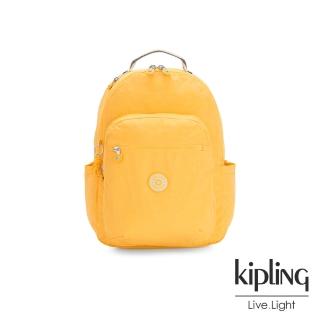 【KIPLING】冒險活力黃機能手提後背包-SEOUL