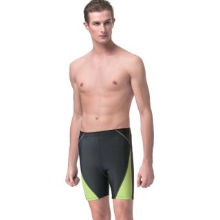 【聖手牌】素面綠邊飾五分男泳褲(男泳褲)