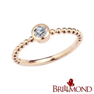 【BRILLMOND JEWELRY】風采18K玫瑰金美鑽戒(10分18K金台)